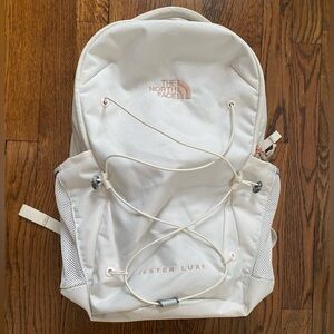 The North Face Jester Luxe Classic Backpack White/Metallic Gold School Bag